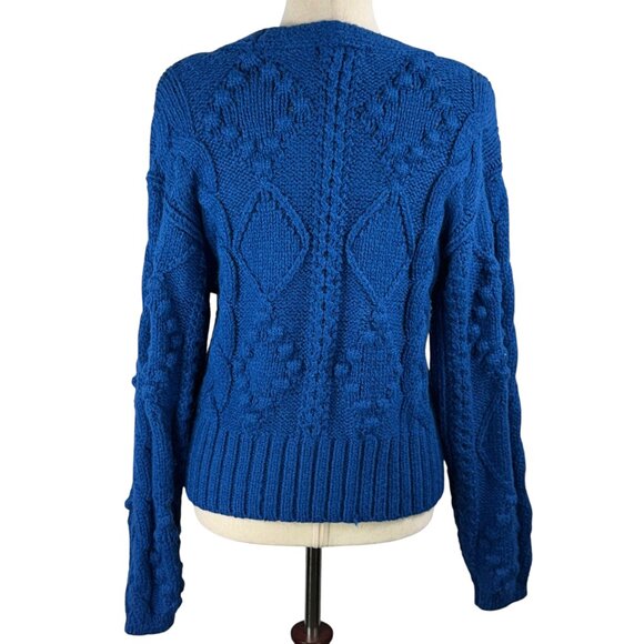 Like new! Koko + Mason Los Angeles Chunky Knit V-Neck Cardigan in Blue S… - Picture 5 of 13